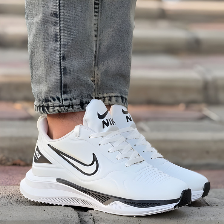 کتونی اسپرت مردانه  مدل نایک زوم Nike Zoom رنگ سفید