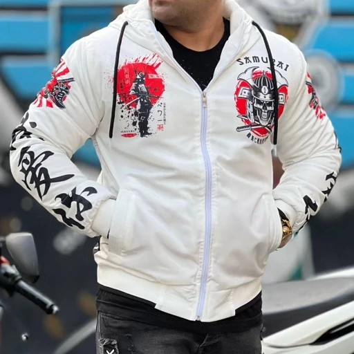 کاپشن خزدار مردانه طرح یاکوزا