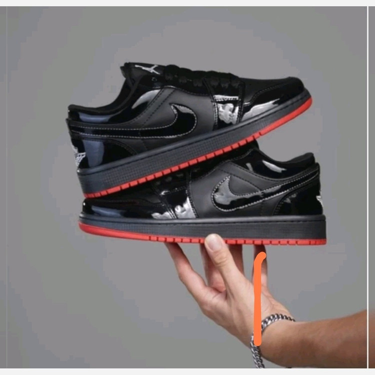 کتونی بسکتبال مردانه نایک ایر جردن 1 مشکی زیره قرمز (Air Jordan 1 Low)